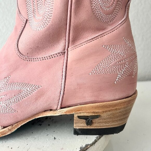 Lane LEXINGTON Over the Knee Womens Cowboy Boots 8 Pink Western Cowgirl Lace Up - Picture 6 of 13